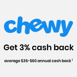 Get 3% cash back from Chewy