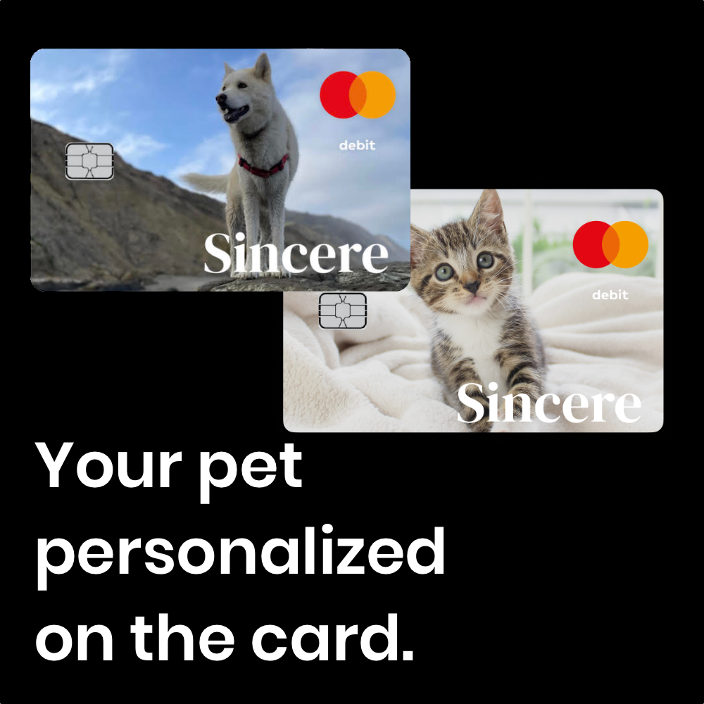 Your pet's photo personalized on the card.